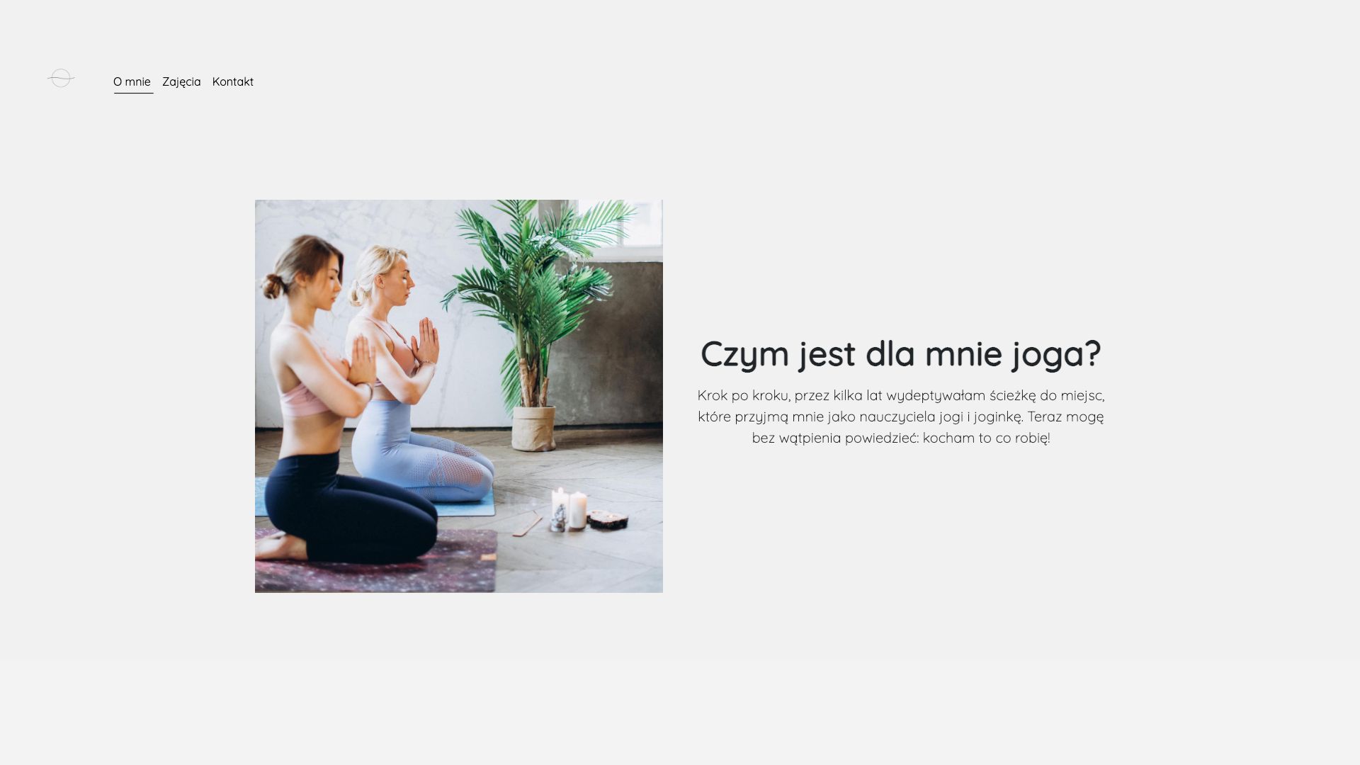 Screenshot Of Yoga Teacher Website The About Me Part